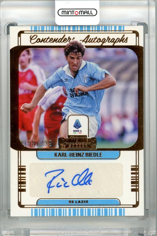 2022-23 Panini Chronicles SS Lazio Karl-Heinz Riedle Contenders Autographs Serie A card number 198 of 299