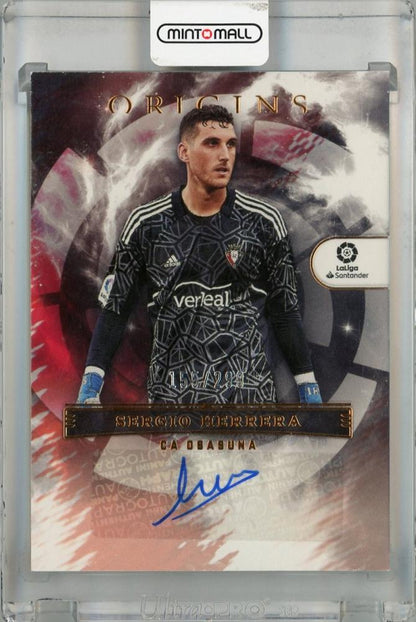 2022-23 Panini Chronicles CA Osasuna Sergio Herrera Origins Autographs La Liga card numbered 155 of 299