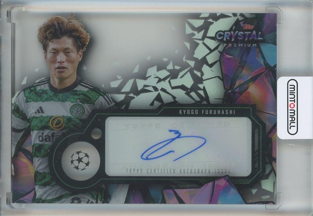 2023-24 Topps Crystal Premium UEFA Champions League Kyogo Furuhashi Crystal Autographs card from Celtic FC
