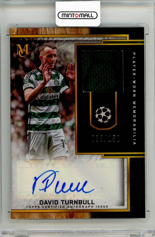 2023-24 TOPPS Museum Collection UEFA Champions League David Turnbull Autograph Relics Citrine card from Celtic FC