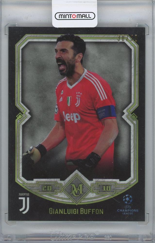 2017-18 TOPPS Museum Collection UEFA Champions League Gold #59 Gianluigi Buffon Juventus trading card serial 30 of 50