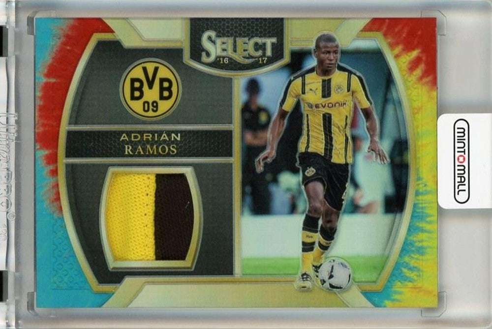 2016-17 Panini Select Adrian Ramos Memorabilia Tie Dye trading card serial number 1120 of 30 with minor wear