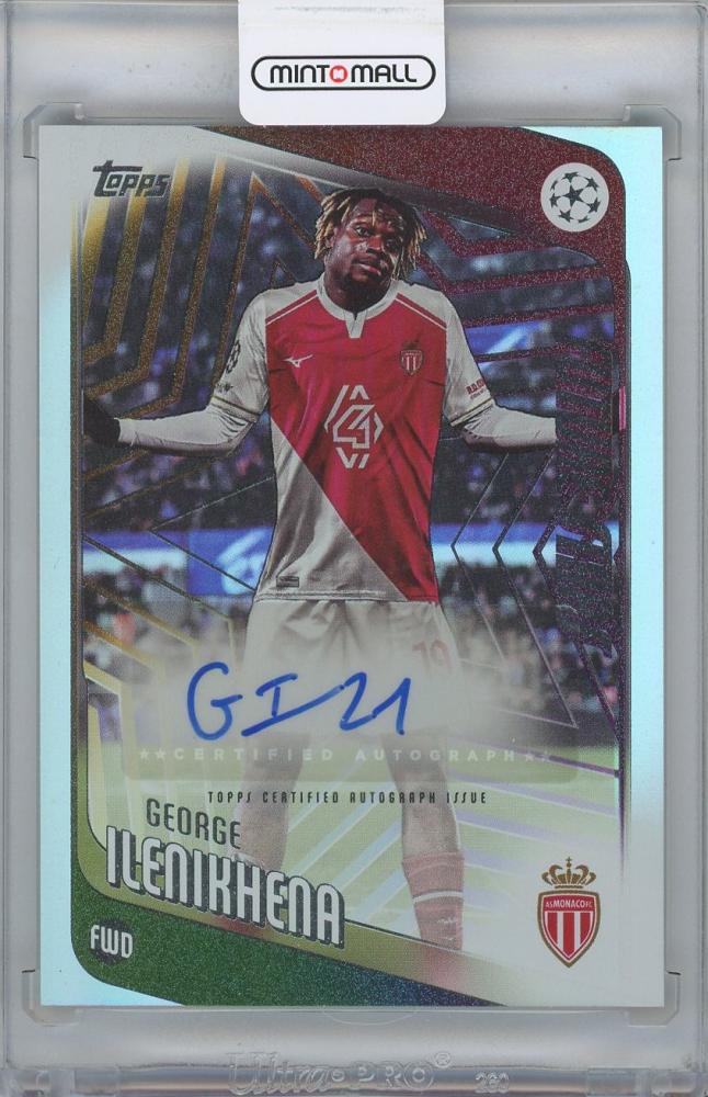 2025-26 TOPPS UEFA Club Competitions Future Stars Autographs card featuring GEORGE ILENIKHENA from AS Monaco