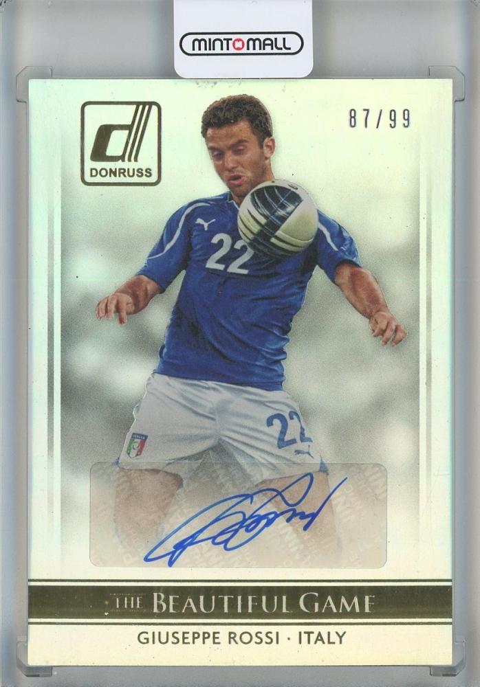 2015 Donruss Giuseppe Rossi The Beautiful Game Signatures trading card serial number 5787 of 99 from Italy