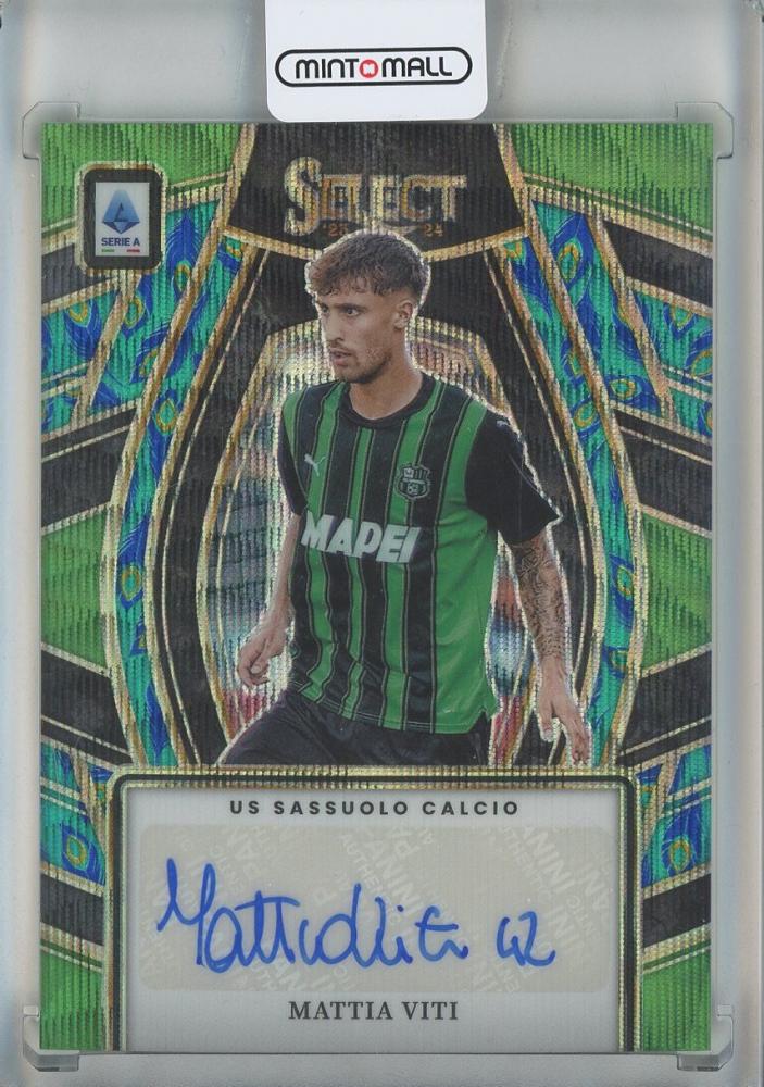 2023-24 Select Serie A Mattia Viti Peacock Auto #3 US Sassuolo Calcio signed trading card