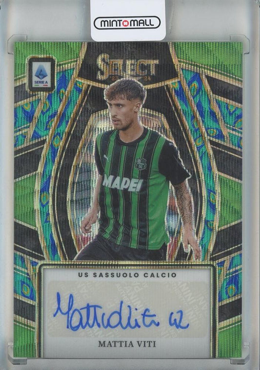 2023-24 Select Serie A Mattia Viti Peacock Auto #3 US Sassuolo Calcio signed trading card