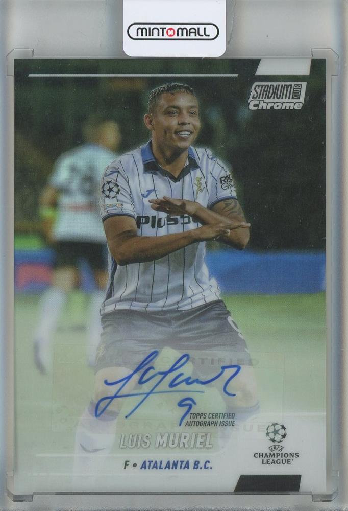 2021-22 Stadium Club Chrome UEFA Champions League Luis Muriel Autograph trading card Atalanta BC serial #CALML