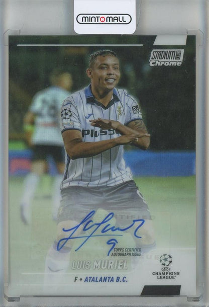 2021-22 Stadium Club Chrome UEFA Champions League Luis Muriel Autograph trading card Atalanta BC serial #CALML