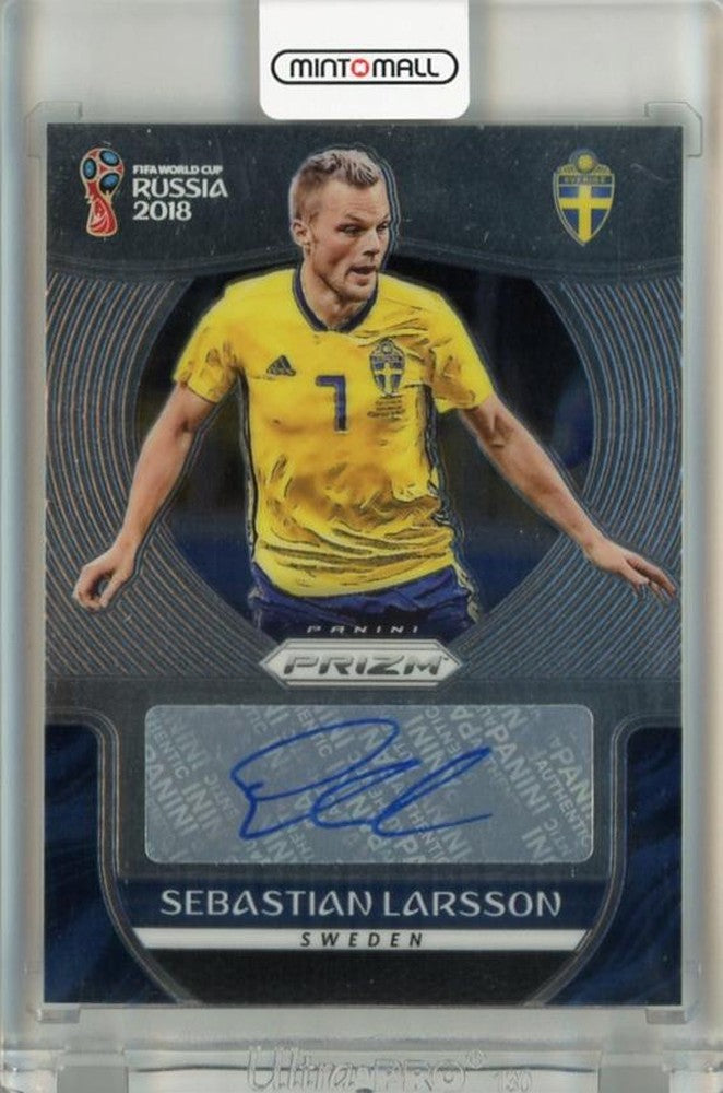2018 Panini Prizm World Cup Sebastian Larsson Signatures Auto card number 48 with autograph