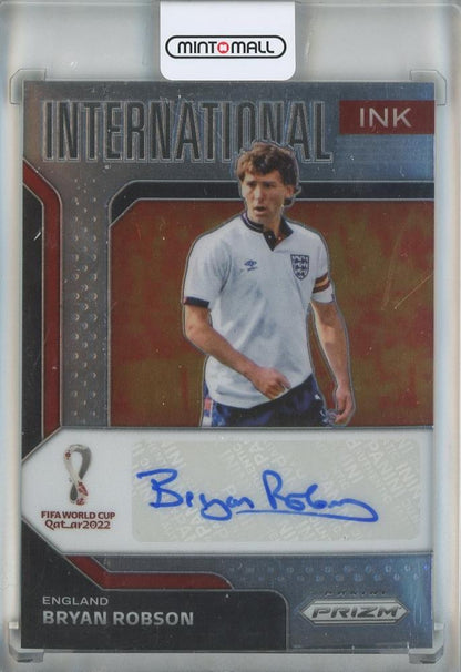 2022 Panini Prizm World Cup trading card featuring Bryan Robson #29 for England