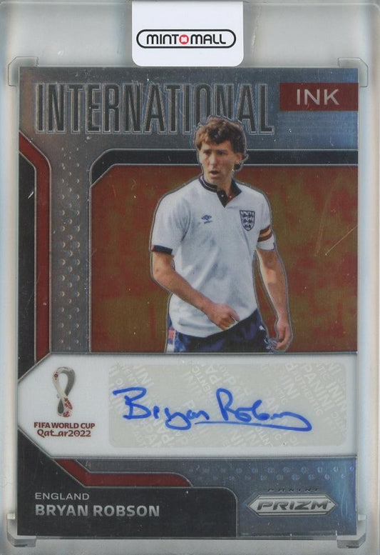 2022 Panini Prizm World Cup trading card featuring Bryan Robson #29 for England
