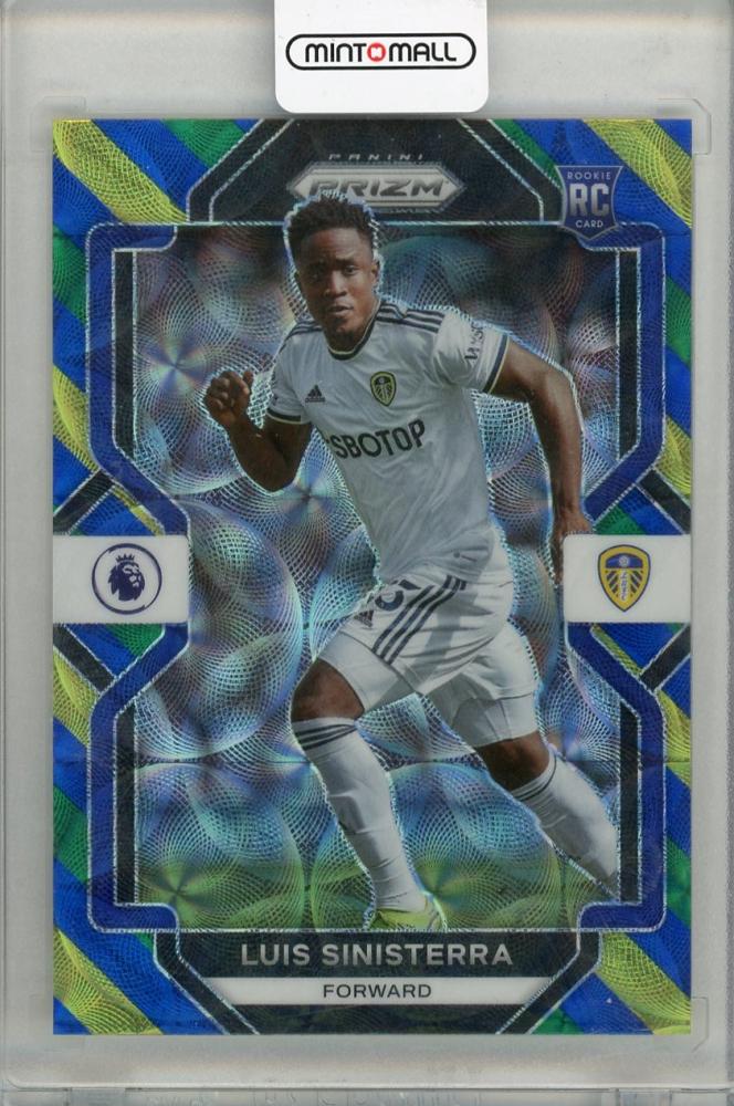 2017 PANINI PRIZM trading card featuring Luis Sinisterra of Leeds United in used condition