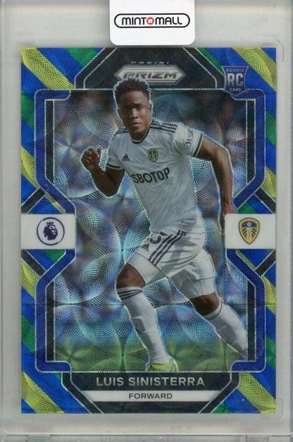 2017 PANINI PRIZM trading card featuring Luis Sinisterra of Leeds United in used condition
