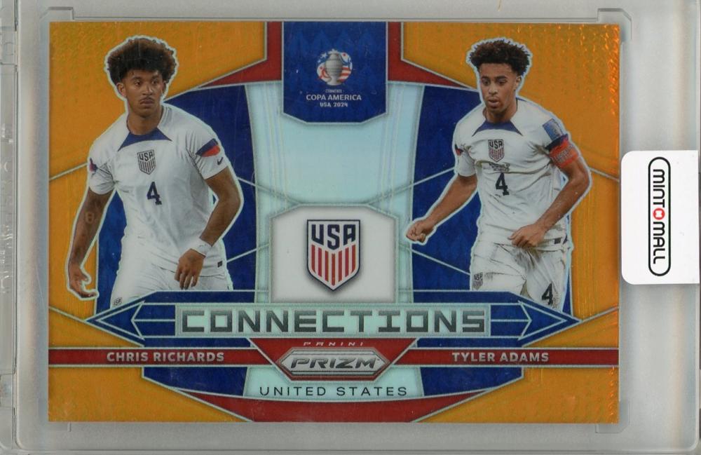 2024 PANINI PRIZM COPA AMERICA USA trading card featuring Chris Richards and Tyler Adams