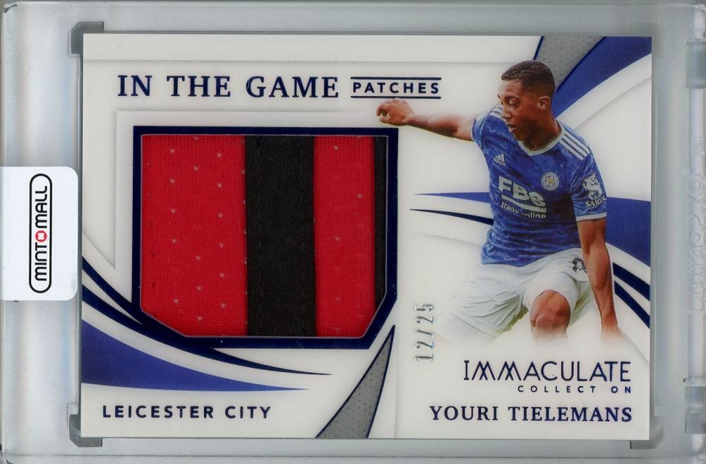 2021 Panini Immaculate Collection Leicester City Youri Tielemans Premier League Sapphire Parallel card