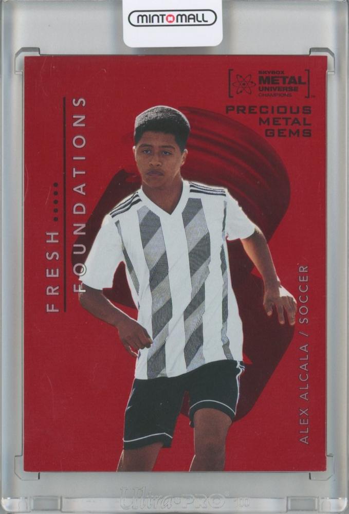 2022 Upper Deck SkyBox Metal Universe Champion Alex Alcala Precious Metal Gems Red Paralle card #26 of 100