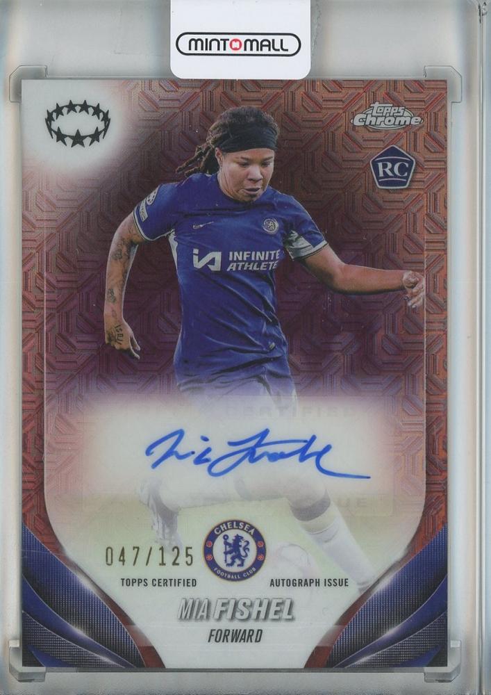 2023-24 Topps Chrome UEFA Women trading card in mint condition showcasing player image and design