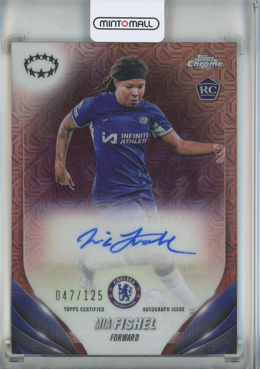2023-24 Topps Chrome UEFA Women trading card in mint condition showcasing player image and design