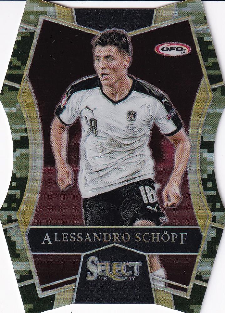 2016-17 Panini Select Austria Alessandro Schopf Base Mezzanine Camo Parallel trading card numbered 12 of 20
