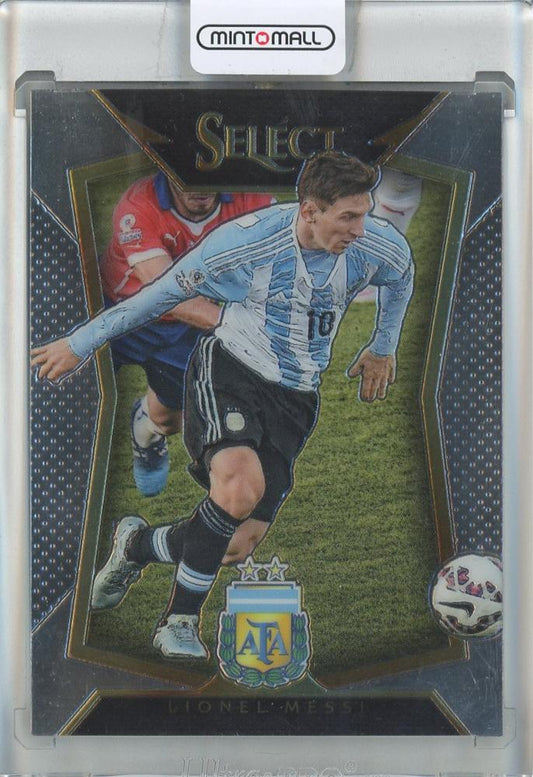 2015-16 Select Lionel Messi #65 trading card featuring Lionel Messi in Argentina uniform