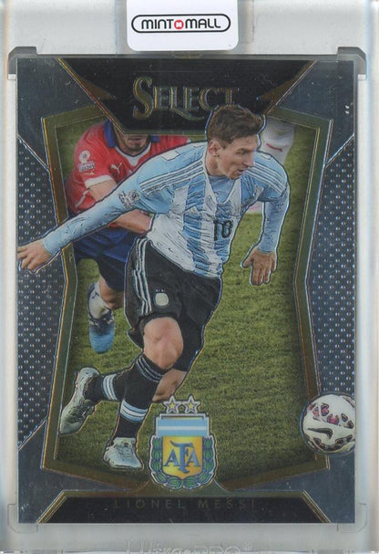2015-16 Select Lionel Messi #65 Argentina trading card featuring Lionel Messi in Argentina kit