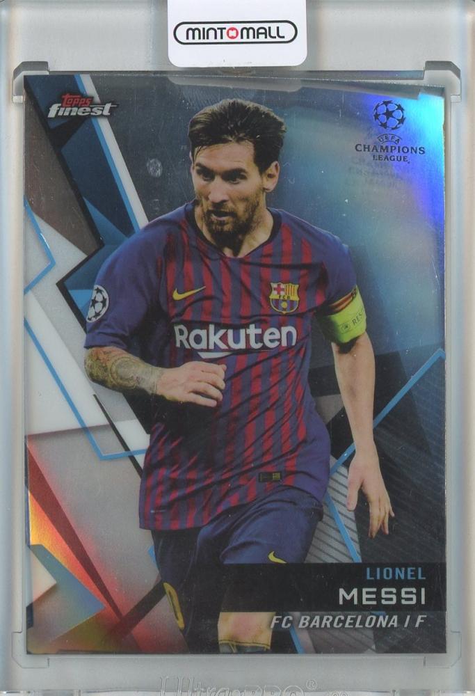 2018-19 Finest UEFA Champions League Lionel Messi FC Barcelona trading card graded PSA9