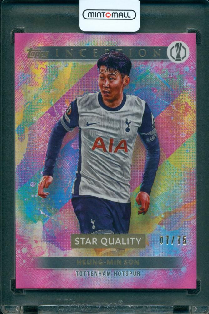 2024-25 Topps Inception UEFA Heung-min Son Magenta Jersey No.7/75 for Tottenham Hotspur