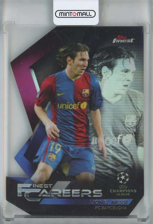 2018-19 Finest UEFA Champions League Lionel Messi Careers #LM2 trading card FC Barcelona