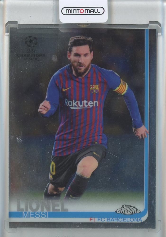 2018-19 Topps Chrome UEFA Champions League Lionel Messi collectible card from FC Barcelona