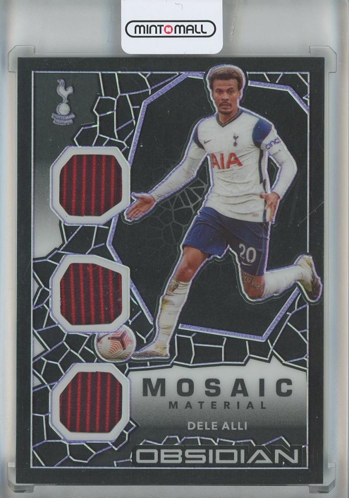 2020-21 Panini Obsidian Dele Alli Mosaic Materials Electric Etch Purple card numbered 6/25 from Tottenham Hotspur