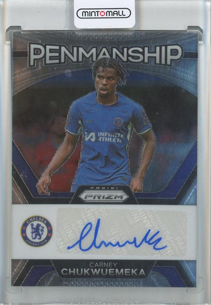 2023-24 Panini Prizm English Premier League Carney Chukwuemeka autograph card number 10 Chelsea FC