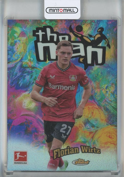 2022-23 Finest Bundesliga trading card featuring Florian Wirtz from Bayer 04 Leverkusen with serial number #TMFW