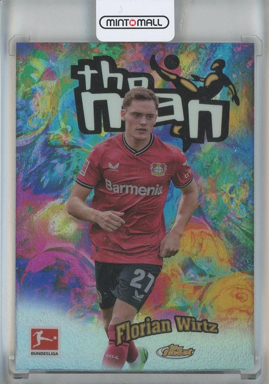 2022-23 Finest Bundesliga trading card featuring Florian Wirtz from Bayer 04 Leverkusen with serial number #TMFW