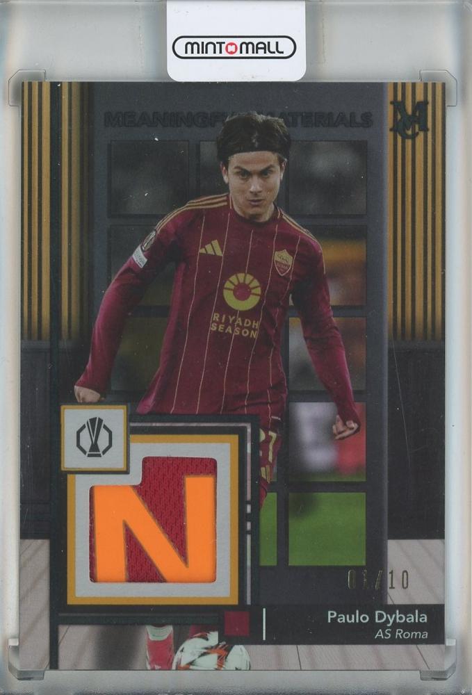2024-25 Topps Museum Collection UEFA Paulo Dybala Black Diamond #MMSRPD01/10 collectible trading card AS Roma