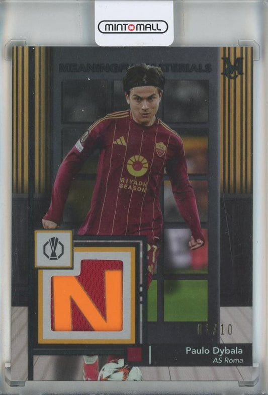 2024-25 Topps Museum Collection UEFA Paulo Dybala Black Diamond #MMSRPD01/10 collectible trading card AS Roma