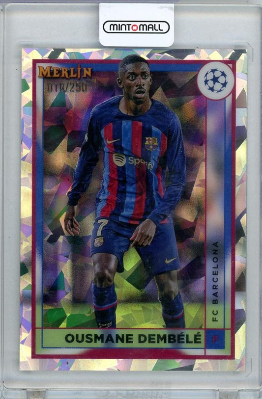 2023 TOPPS MERLIN Ousmane Dembele FC Barcelona trading card serial number 51010 out of 250