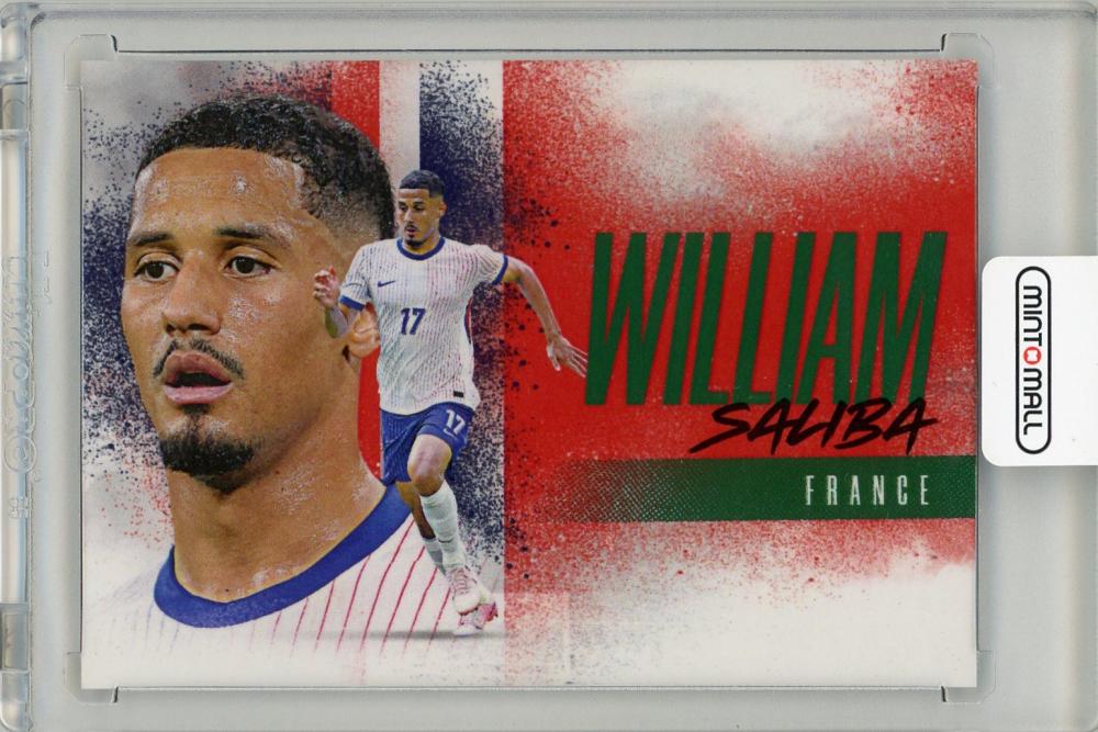 Futera FX WORLD FOOTBALL Series 2 trading card featuring William Saliba serial 5/22 from France