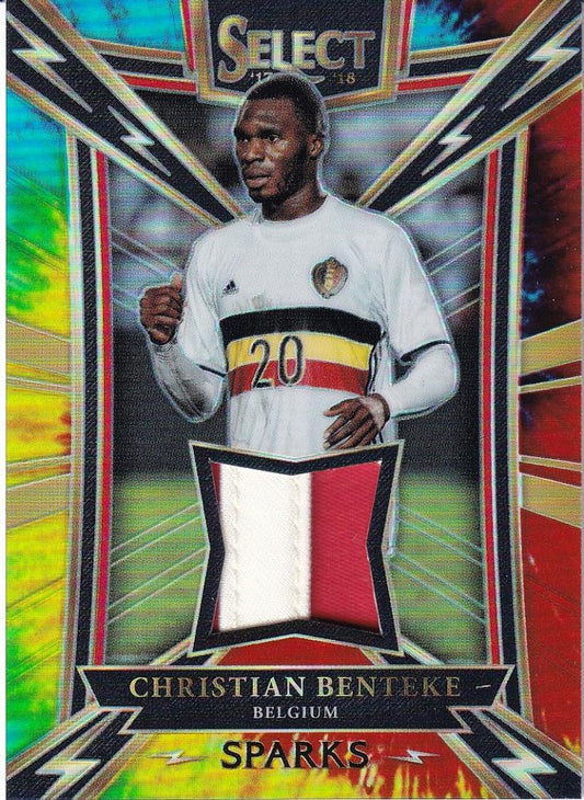 2017-18 Panini Select Christian Benteke Sparks Memorabilia Tie-Dye parallel card number 13 of 30