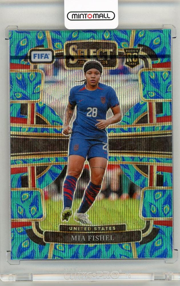 2023-24 Panini Select FIFA Soccer Mia Fishel Peacock Parallels No.73 collectible card