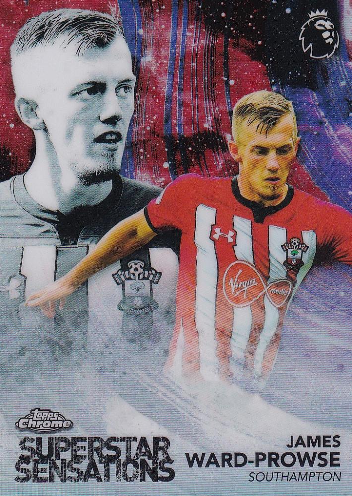 2018-19 Topps Chrome Premier League Southampton James Ward-Prowse Superstar Sensations Red Parallel card number 03 of 10