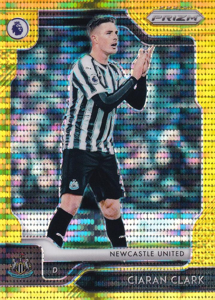 2019-20 Panini Prizm Premier League Newcastle United Ciaran Clark Base Breakaway Gold 10 of 10 trading card