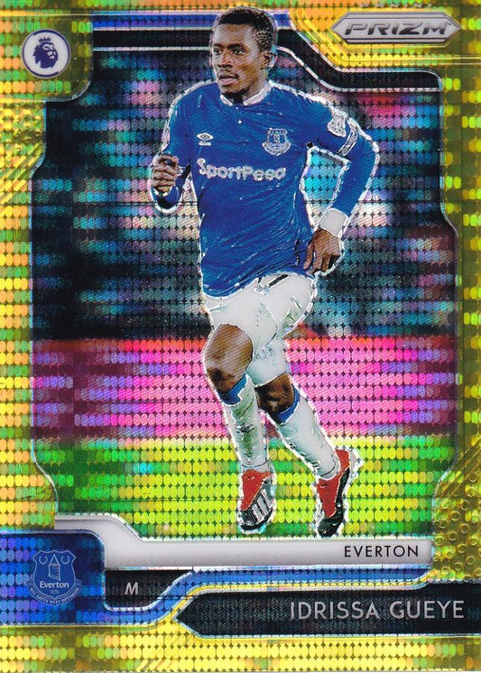 2019-20 Panini Prizm Premier League Everton Idrissa Gueye Base Breakaway Gold Parallel Edition trading card