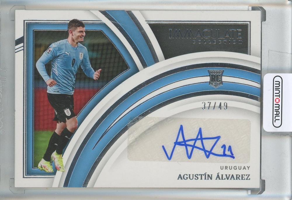 2022-23 Immaculate Collection Agustin Alvarez Splendid Signatures Silver Auto trading card #2237 of 49