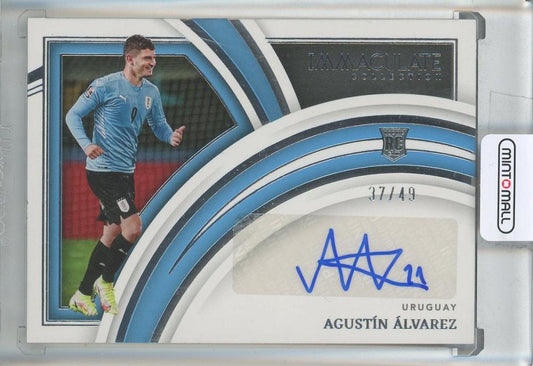 2022-23 Immaculate Collection Agustin Alvarez Splendid Signatures Silver Auto trading card #2237 of 49