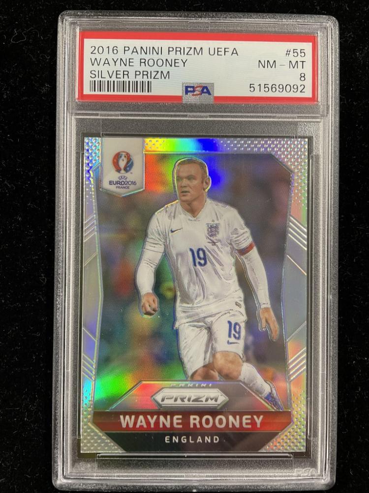 2016 Panini Prizm Euro England Wayne Rooney Base Silver parallel card certified authentic