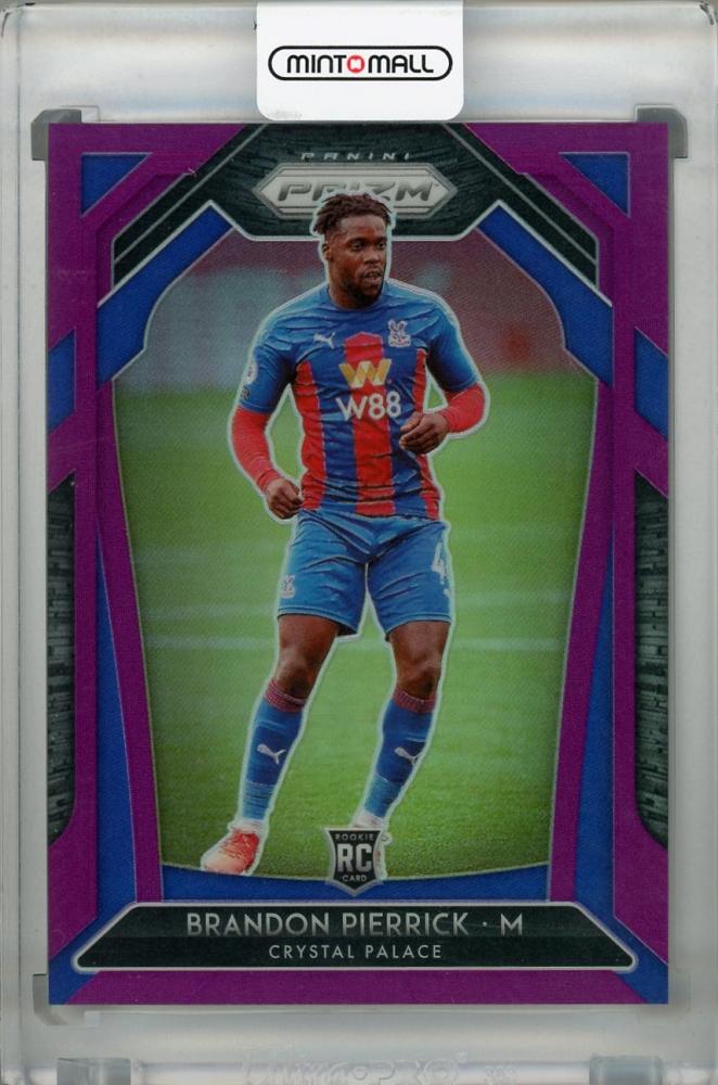 2020-21 Panini Prizm Premier League Crystal Palace Brandon Pierrick Base Purple RC card numbered 29/99