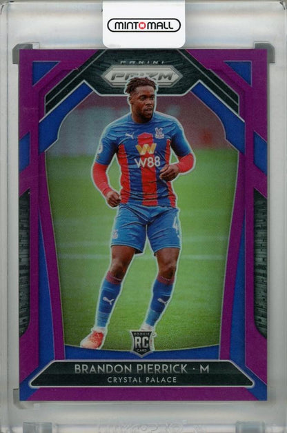 2020-21 Panini Prizm Premier League Crystal Palace Brandon Pierrick Base Purple RC card numbered 29/99
