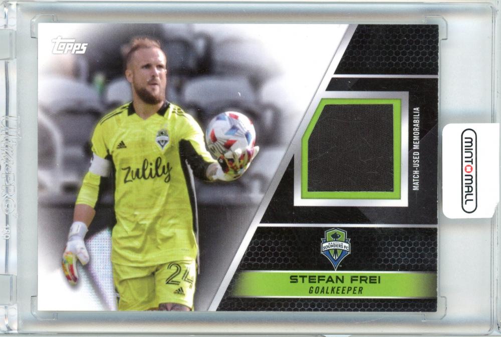 2022 Topps Major League Soccer Stefan Frei Relic trading card serial number 0202 out of 1300