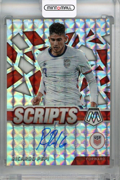 2021-22 Panini Mosaic FIFA Road to World Cup Ricardo Pepi Scripts Mosaic #2 Auto trading card