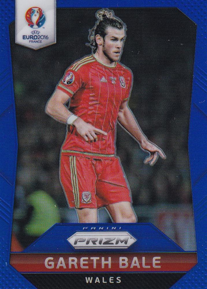 2016 Panini Prizm Euro Wales Gareth Bale Base Blue Prizms Parallel card numbered 137 of 249